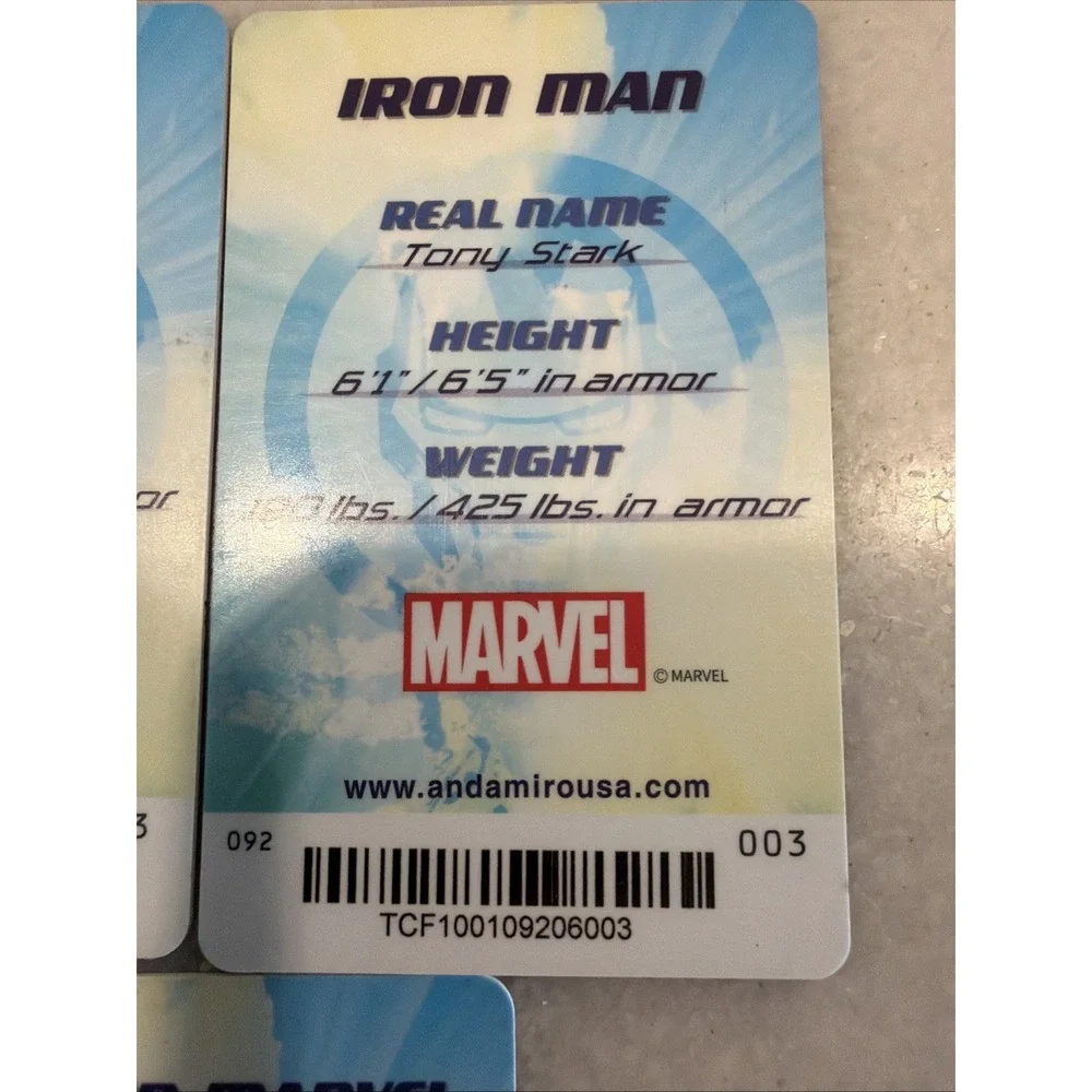 Marvel Avenger Cards Lot Of 5